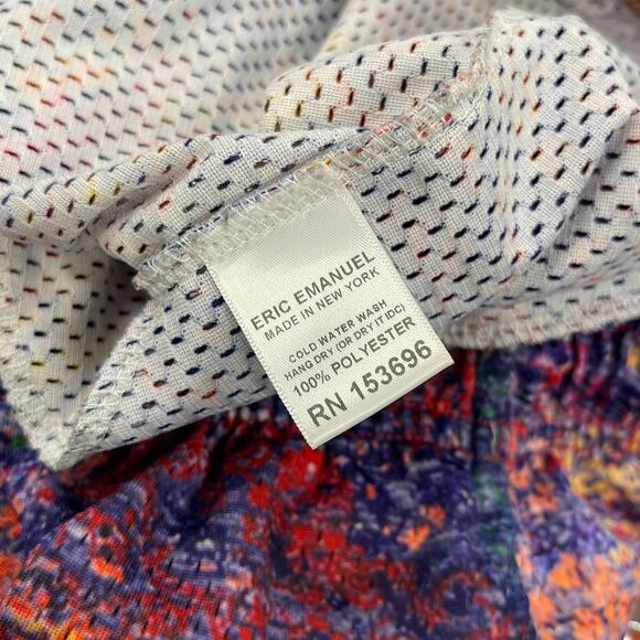 Eric Emanuel EE Rug Pattern Basic Shorts size Large L Blue Purple Red B4 - Picture 5 of 7